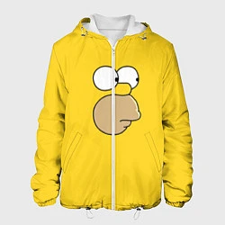 Куртка с капюшоном мужская Гомер стесняется, цвет: 3D-белый