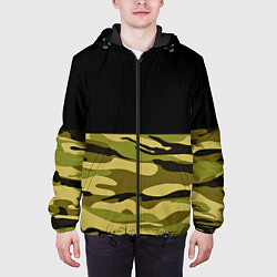 Куртка с капюшоном мужская Лесной Камуфляж, цвет: 3D-черный — фото 2