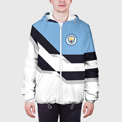Куртка с капюшоном мужская Manchester City FC: White style, цвет: 3D-белый — фото 2