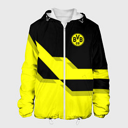 Куртка с капюшоном мужская BVB FC: Yellow style, цвет: 3D-белый