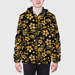 Куртка с капюшоном мужская Люкс, цвет: 3D-черный — фото 2