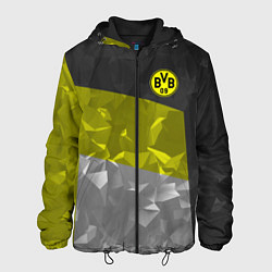 Куртка с капюшоном мужская BVB FC: Dark polygons, цвет: 3D-черный