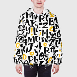 Куртка с капюшоном мужская Letters bombing, цвет: 3D-белый — фото 2