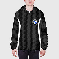 Куртка с капюшоном мужская BMW CARBON БМВ КАРБОН, цвет: 3D-черный — фото 2