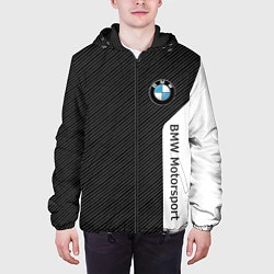 Куртка с капюшоном мужская BMW CARBON БМВ КАРБОН, цвет: 3D-черный — фото 2