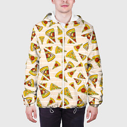 Куртка с капюшоном мужская Pizza Love, цвет: 3D-белый — фото 2