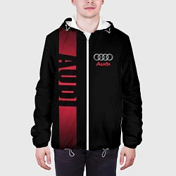 Куртка с капюшоном мужская Audi: Black Sport, цвет: 3D-белый — фото 2