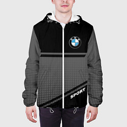 Куртка с капюшоном мужская BMW SPORT БМВ СПОРТ, цвет: 3D-белый — фото 2