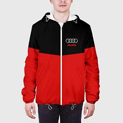 Куртка с капюшоном мужская Audi R&B, цвет: 3D-белый — фото 2