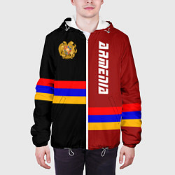 Куртка с капюшоном мужская Armenia, цвет: 3D-белый — фото 2