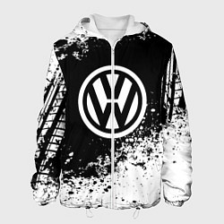 Куртка с капюшоном мужская Volkswagen: Black Spray, цвет: 3D-белый