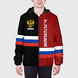 Куртка с капюшоном мужская St.Petersburg, Russia, цвет: 3D-черный — фото 2