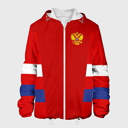 Куртка с капюшоном мужская Russia: Sport Tricolor, цвет: 3D-белый