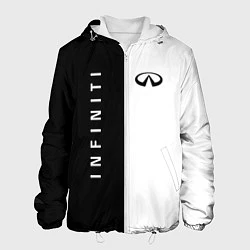 Куртка с капюшоном мужская Infiniti: Black & White, цвет: 3D-белый