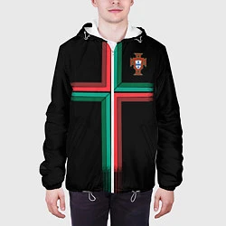 Куртка с капюшоном мужская Сборная Португалии: Альтернатива ЧМ-2018, цвет: 3D-белый — фото 2