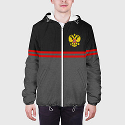 Куртка с капюшоном мужская Russia: Grey Style, цвет: 3D-белый — фото 2