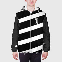 Куртка с капюшоном мужская Juve: B&W Lines, цвет: 3D-белый — фото 2