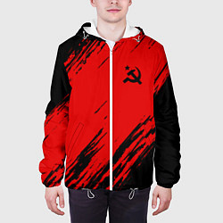 Куртка с капюшоном мужская USSR: Red Patriot, цвет: 3D-белый — фото 2