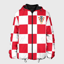 Куртка с капюшоном мужская Сборная Хорватии: Домашняя ЧМ-2018, цвет: 3D-черный