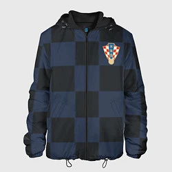 Куртка с капюшоном мужская Сборная Хорватии: Гостевая ЧМ-2018, цвет: 3D-черный
