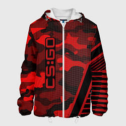 Куртка с капюшоном мужская CS:GO Red Camo, цвет: 3D-белый