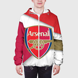 Куртка с капюшоном мужская FC Arsenal, цвет: 3D-белый — фото 2