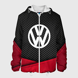 Куртка с капюшоном мужская Volkswagen: Grey Carbon, цвет: 3D-белый