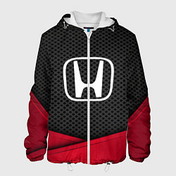 Куртка с капюшоном мужская Honda: Grey Carbon, цвет: 3D-белый