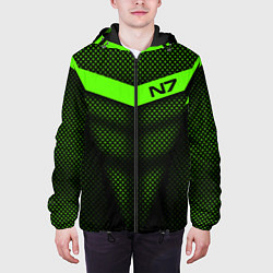 Куртка с капюшоном мужская N7: Green Armor, цвет: 3D-черный — фото 2