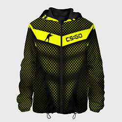 Куртка с капюшоном мужская CS:GO Yellow Carbon, цвет: 3D-черный