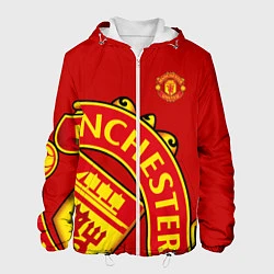Куртка с капюшоном мужская FC Man United: Red Exclusive, цвет: 3D-белый
