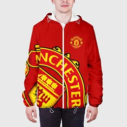 Куртка с капюшоном мужская FC Man United: Red Exclusive, цвет: 3D-белый — фото 2