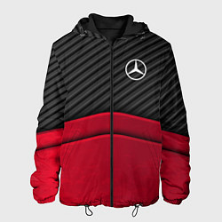 Куртка с капюшоном мужская Mercedes Benz: Red Carbon, цвет: 3D-черный