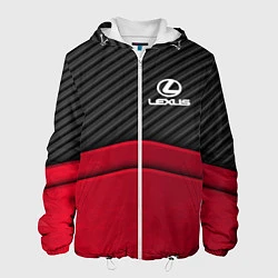 Куртка с капюшоном мужская Lexus: Red Carbon, цвет: 3D-белый