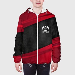 Куртка с капюшоном мужская Toyota: Red Sport, цвет: 3D-белый — фото 2