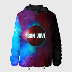 Куртка с капюшоном мужская Bon Jovi, цвет: 3D-черный