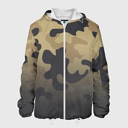 Куртка с капюшоном мужская Camouflage Khaki, цвет: 3D-белый