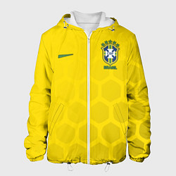 Куртка с капюшоном мужская Brazil Team: WC 2018, цвет: 3D-белый