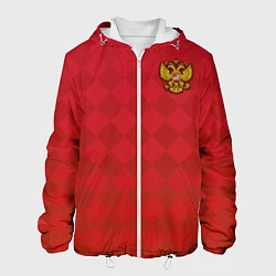 Куртка с капюшоном мужская Форма сборной России, цвет: 3D-белый