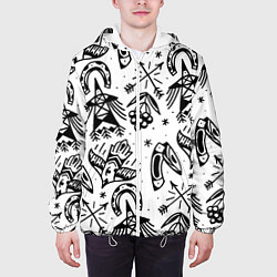 Куртка с капюшоном мужская Сибирские мотивы, цвет: 3D-белый — фото 2
