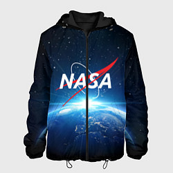 Куртка с капюшоном мужская NASA: Sunrise Earth, цвет: 3D-черный