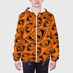 Куртка с капюшоном мужская R6S: Orange Pulse Eyes, цвет: 3D-белый — фото 2
