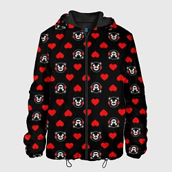 Куртка с капюшоном мужская Kumamon Love, цвет: 3D-черный