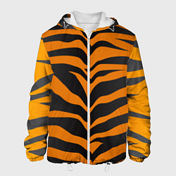 Куртка с капюшоном мужская Шкура тигра, цвет: 3D-белый