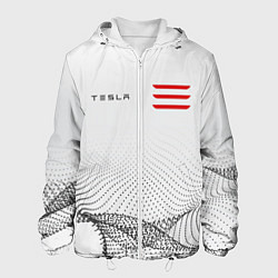 Куртка с капюшоном мужская Tesla Motors, цвет: 3D-белый