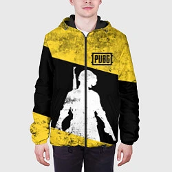 Куртка с капюшоном мужская PUBG: Yellow Grunge, цвет: 3D-черный — фото 2
