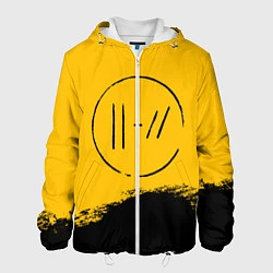 Куртка с капюшоном мужская 21 Pilots: Yellow Logo, цвет: 3D-белый