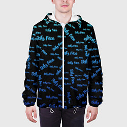 Куртка с капюшоном мужская Sally Face: Blue Pattern, цвет: 3D-белый — фото 2