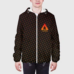 Куртка с капюшоном мужская Apex Legends: Orange Dotted, цвет: 3D-белый — фото 2