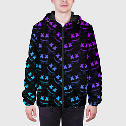 Куртка с капюшоном мужская Marshmello: Dark Neon, цвет: 3D-черный — фото 2